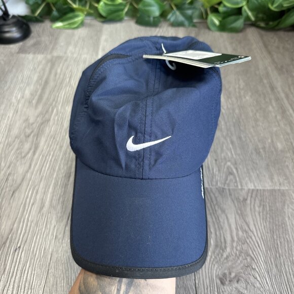 Nike Panel Tailwind Cap Blue Swoosh Dri Fit Performance Athletic